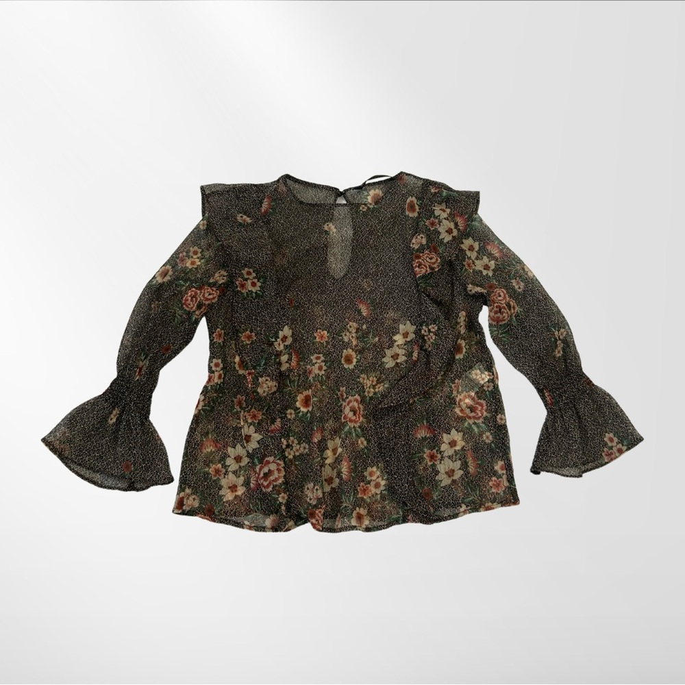 Zara Floral Sheer Women's Top